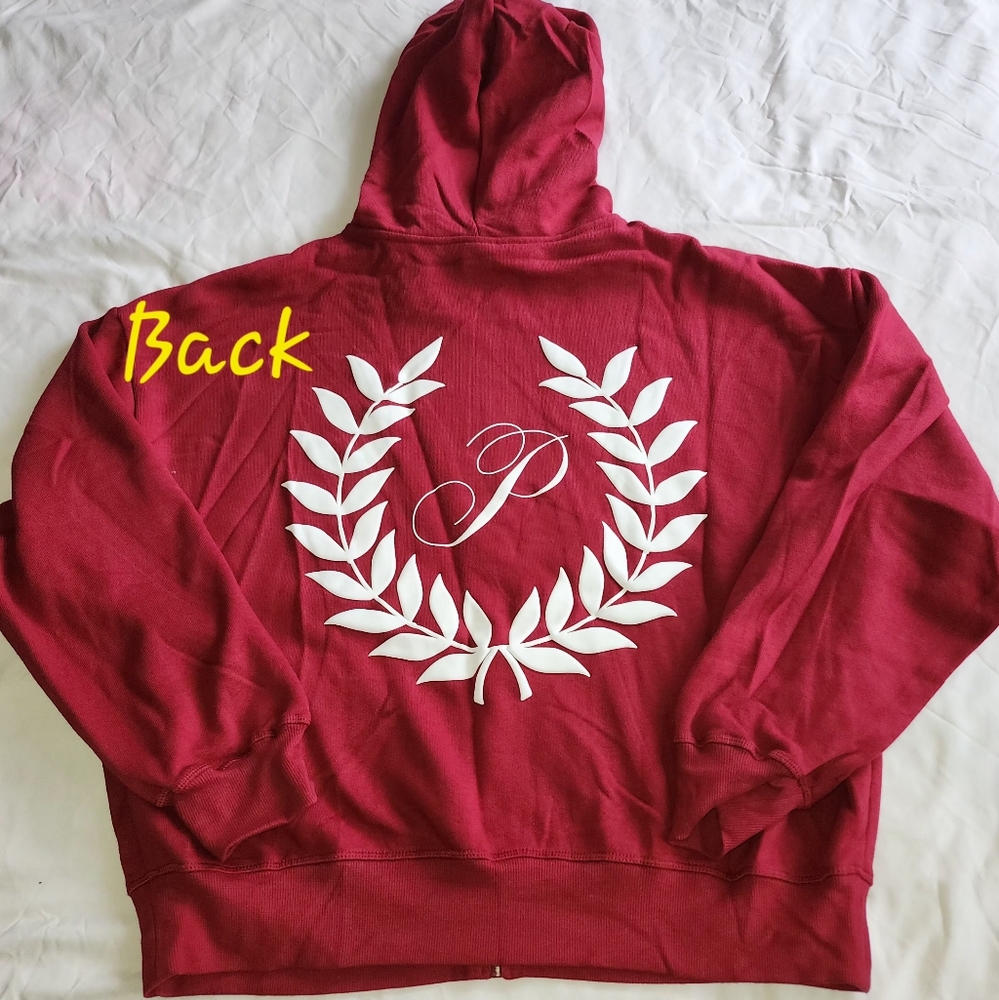 Victoria's Secret PINK Red Zip-Up Hoodie size Medium NWT - Picture 9 of 10